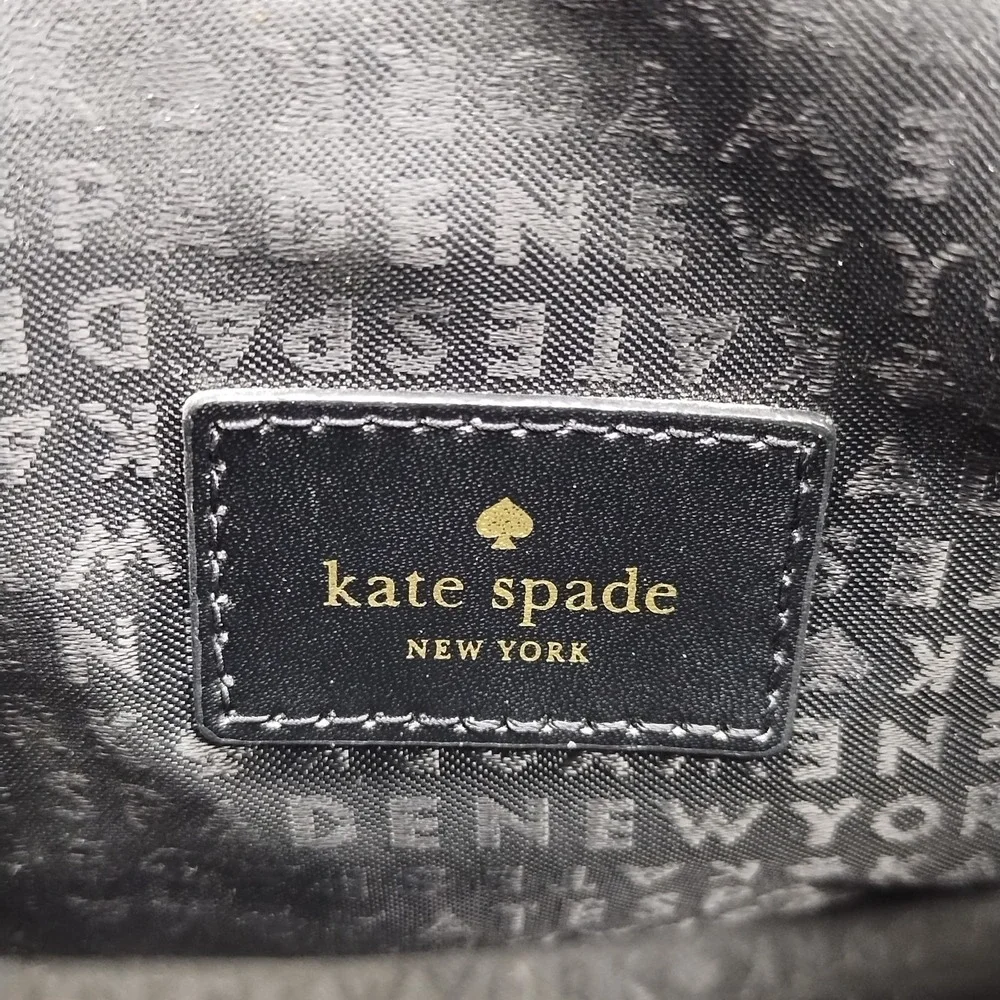 Kate Spade‎ Ivy Street Clover Crossbody Bag Womens Black Silver Adjustable Strap